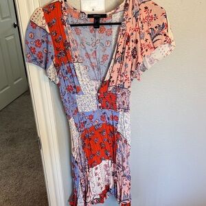 Forever 21 Multicolor Floral Patchwork dress